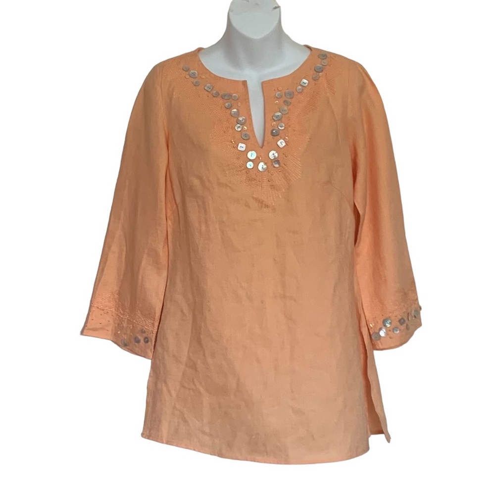 Edward 100% Irish Linen Blouse Size 4